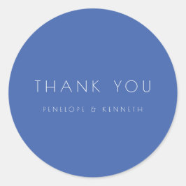 ミニマモダンリストフランスのブルー結婚の感謝 ラウンドシール