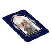 ミニマモダンリストフローラアーチ写真王室の青 マグネット (右側)