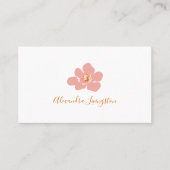 ミニマモダンリストフローラテラコッタピンクフラワー 名刺 (正面)