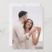 ミニマモダンリストフローラピ結婚ンク 招待状 (裏面)