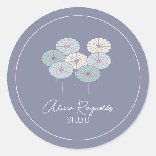 ミニマモダンリストフローラブ日本のルー ラウンドシール (正面)