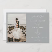 ミニマモダンリストフローラ書道写真 セーブザデート (正面)