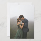 ミニマモダンリストフローラ結婚の写真 招待状 (裏面)