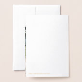 ミニマモダンリストフローラ結婚ブーケ 箔カード (裏面封筒付き)