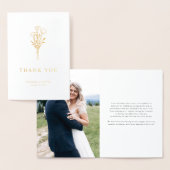 ミニマモダンリストフローラ結婚ブーケ 箔カード (ディスプレー)