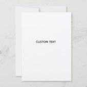 ミニマモダンリストフローラ結婚式の日付を保存 招待状 (裏面)