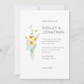 ミニマモダンリストフローラ結婚詳細 招待状 (正面)