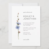 ミニマモダンリストフローラ結婚詳細 招待状 (正面)