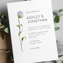 ミニマモダンリストフローラ結婚詳細 招待状