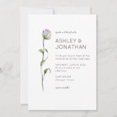 ミニマモダンリストフローラ結婚詳細 招待状 (正面)