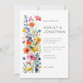 ミニマモダンリストフローラ結婚詳細 招待状 (正面)