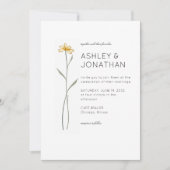 ミニマモダンリストフローラ結婚詳細 招待状 (正面)