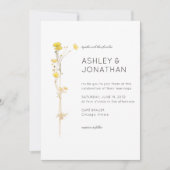 ミニマモダンリストフローラ結婚詳細 招待状 (正面)