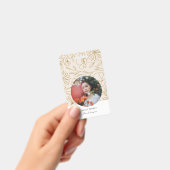 ミニマモダンリストフローラ金ゴールドパターン バッジ (手持ち)