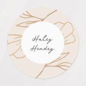 ミニマモダンリストフローラ金ゴールド ラベル (デザイン1)