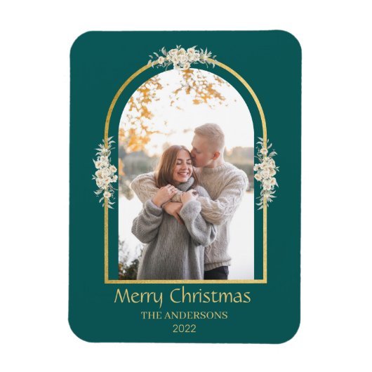 ミニマモダンリストフローラArchフォトグリーン マグネット (縦)