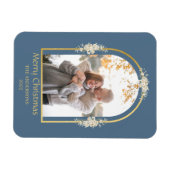 ミニマモダンリストフローラArchフォトグレー マグネット (横)