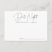 ミニマモダンリストブライダルシャワー日付ナイトカード エンクロージャーカード (正面)