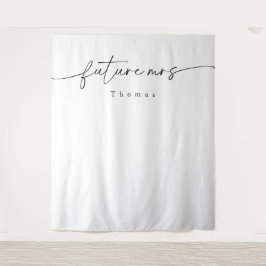 ミニマモダンリストブライダルシャワー背景 タペストリー