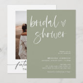 ミニマモダンリストブライダルシャワー |ボホブライダル 招待状 (正面/裏面)