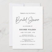 ミニマモダンリストブライダルシャワー 招待状 (正面)