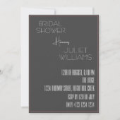 ミニマモダンリストブライダルシャワー- 招待状 (正面)