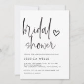 ミニマモダンリストブライダルシャワー 招待状 (正面)