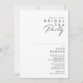 ミニマモダンリストブライダルティーパーティの招待状 招待状 (正面)