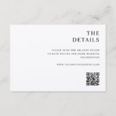 ミニマモダンリストブラックとベージュ色結婚ズ エンクロージャーカード (正面)