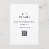 ミニマモダンリストブラックとベージュ色結婚ズ エンクロージャーカード (正面)