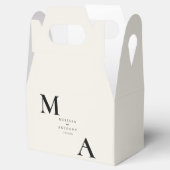 ミニマモダンリストブラックとベージュ色結婚ズ フェイバーボックス (オープン)