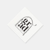 ミニマモダンリストブラックアーはっきりしたチ卒業 スタンダードカクテルナプキン (角)