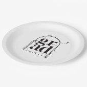 ミニマモダンリストブラックアーはっきりしたチ卒業 ペーパープレート (アングル)