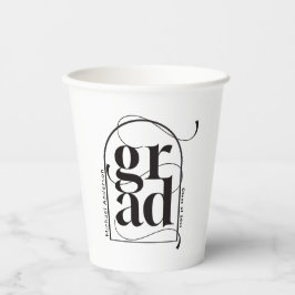 ミニマモダンリストブラックアーはっきりしたチ卒業 紙コップ