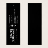 ミニマモダンリストブラックビジネスつるラベル (正面&裏面)