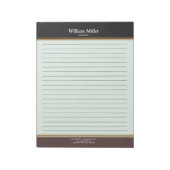 ミニマモダンリストブラックブラウンストライプライン ノートパッド (回転)