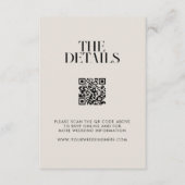 ミニマモダンリストブラック&アイボリーシック結婚ズ エンクロージャーカード (正面)