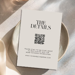 ミニマモダンリストブラック&アイボリーシック結婚ズ エンクロージャーカード