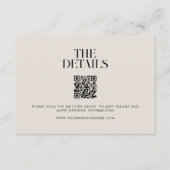 ミニマモダンリストブラック&アイボリーシック結婚ズ エンクロージャーカード (正面)