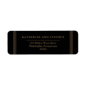 ミニマモダンリストブラック |アンティーク結婚金ゴールドのRA ラベル (正面)