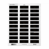 ミニマモダンリストブラック |アンティーク結婚金ゴールドのRA ラベル (フルシート)