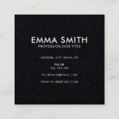 ミニマモダンリストブラック スクエア名刺 (裏面)