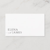 ミニマモダンリストブラック&ホワイトの結婚ウェブサイト エンクロージャーカード (正面)