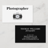 ミニマモダンリストブラック&ホワイトはっきりしたタイポグラフィ部 名刺 (正面/裏面)