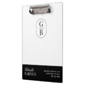 ミニマモダンリストブラック&ホワイトはっきりした クリップボード (左)