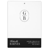 ミニマモダンリストブラック&ホワイトはっきりした クリップボード (裏面)