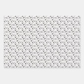 ミニマモダンリストブラック&ホワイトシンプルクリスマス ラッピングペーパーシート (正面2)