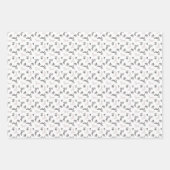 ミニマモダンリストブラック&ホワイトシンプルクリスマス ラッピングペーパーシート (正面)