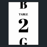 ミニマモダンリストブラック&ホワイトモノグラム結婚ズ テーブルナンバー<br><div class="desc">白黒モダンミニマルなモノグラムデザイン。要素ユニークとタイポグラフィをコンテンポラリー使用するデザイン。黒シンプル白モノグラムのデザインエレガント。要素スタイリッシュを含む結婚のテーブル番号のデザインコンテンポラリー。一致する結婚式招待状や他の文房具も用意。各テーカスタマイズブルの番号と購入は、必要なテーブル番号の数に応じて個別に行う</div>