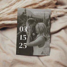 ミニマモダンリストブラック&ホワイト結婚の写真 セーブザデート